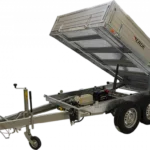 Remorque Benne pompe électrique freinée 2 essieux RJ renforcée 303x162x35